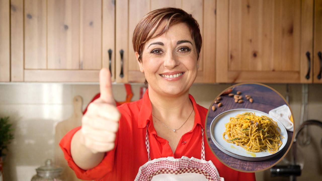 benedetta-rossi-prepara-il-pesto-di-carote.-ricetta-facile-e-salva-tempo-con-poche-calorie