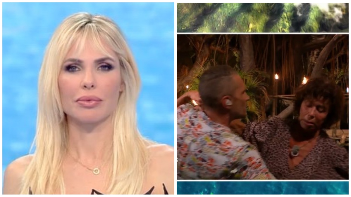 isola-dei-famosi,-corinne-clery-sviene-in-diretta-e-ilary-blasi-resta-impassibile