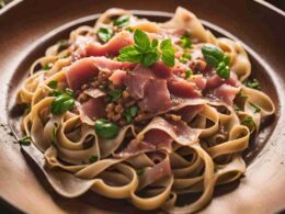 un-san-valentino-speciale-con-questo-primo-delizioso:-tagliatelle-di-grano-saraceno-con-ragu-di-prosciutto-crudo