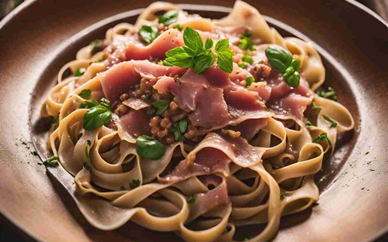 un-san-valentino-speciale-con-questo-primo-delizioso:-tagliatelle-di-grano-saraceno-con-ragu-di-prosciutto-crudo